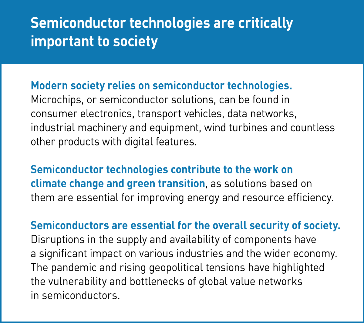 Strategical importance of semiconductors