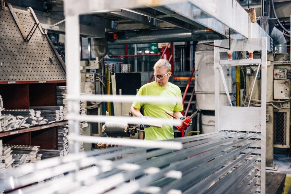 A man working in a factory.