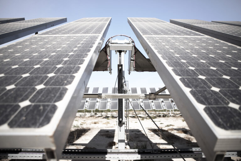 Solar panel farm in Totana, Spain.